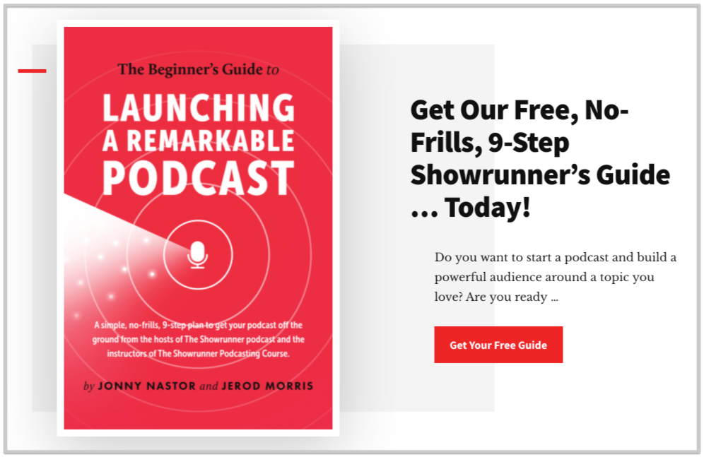 email opt in offer for podcast guide